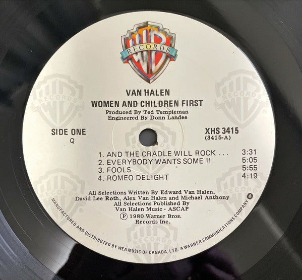 Van Halen ~ Women And Children First (Vinyl) - Djungel & Jazz