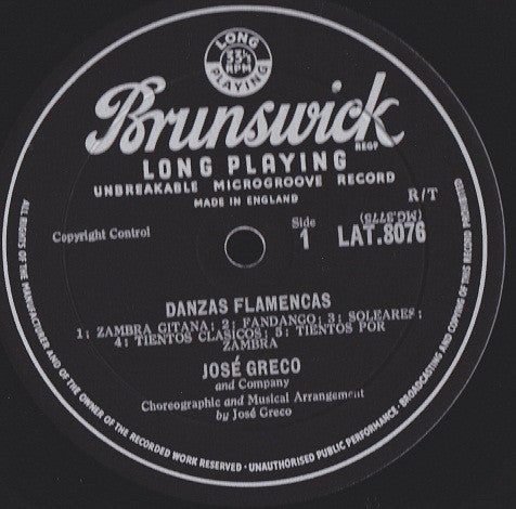 José Greco And Company ~ Danzas Flamencas (Vinyl) - Djungel & Jazz