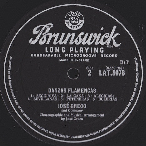 José Greco And Company ~ Danzas Flamencas (Vinyl) - Djungel & Jazz