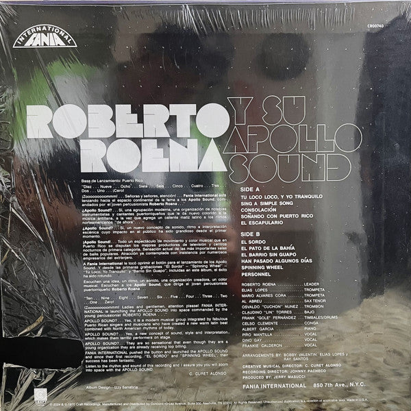 Roberto Roena Y Su Apollo Sound : Roberto Roena Y Su Apollo Sound (LP, Album, RE)