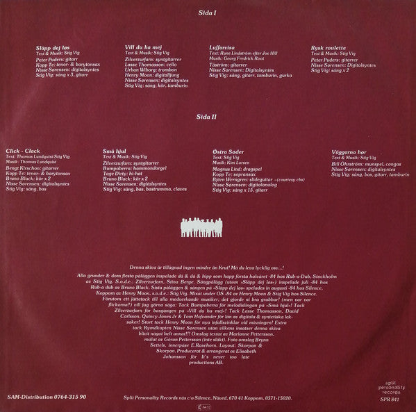 Stig Vig & Dom 40 Røjarna ~ Presenterar Kapten Sørensen (Vinyl) - Djungel & Jazz