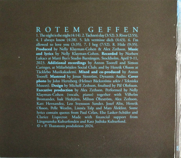 Rotem Geffen : The Night Is The Night (CD, Album)