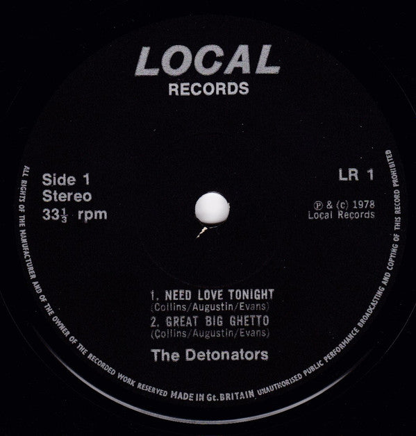 The Detonators (2) : Need Love Tonight (7", EP)