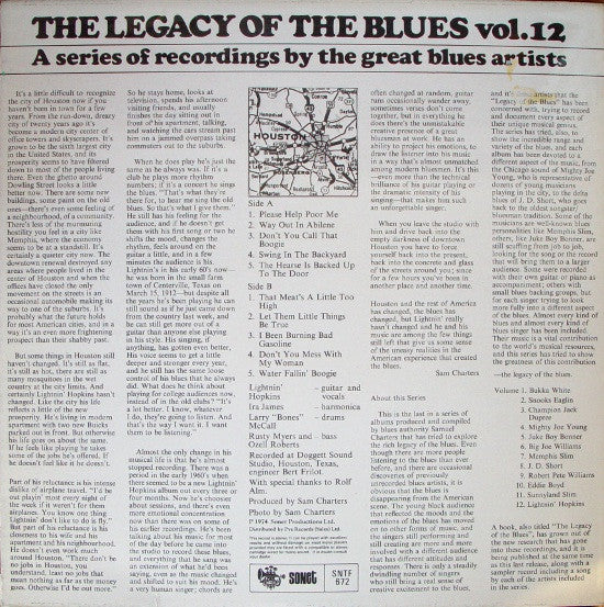 Lightnin' Hopkins ~ The Legacy Of The Blues Vol. 12 (Vinyl) - Djungel & Jazz