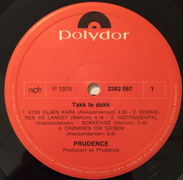 Prudence  ~ Takk Te Dokk (Vinyl) - Djungel & Jazz