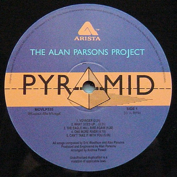 The Alan Parsons Project ~ Pyramid (Vinyl) - Djungel & Jazz