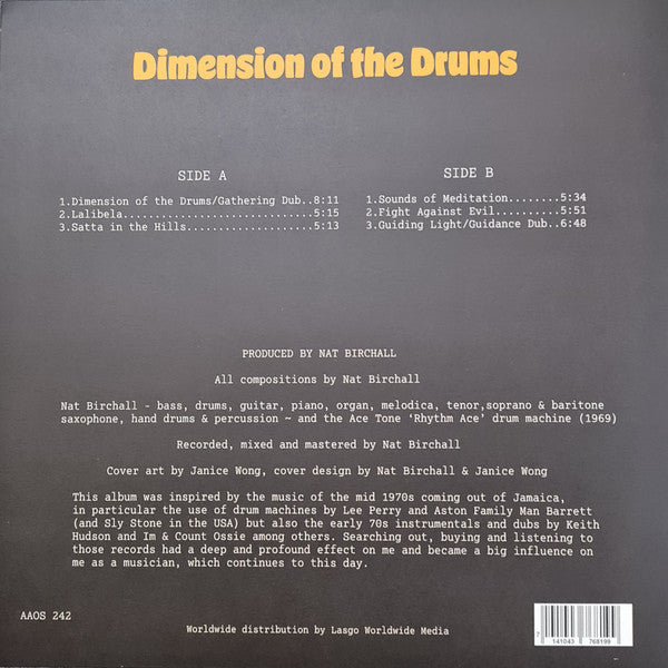 Nat Birchall ~ Dimension Of The Drums - Roots Reggae Instrumentals (Vinyl) - Djungel & Jazz