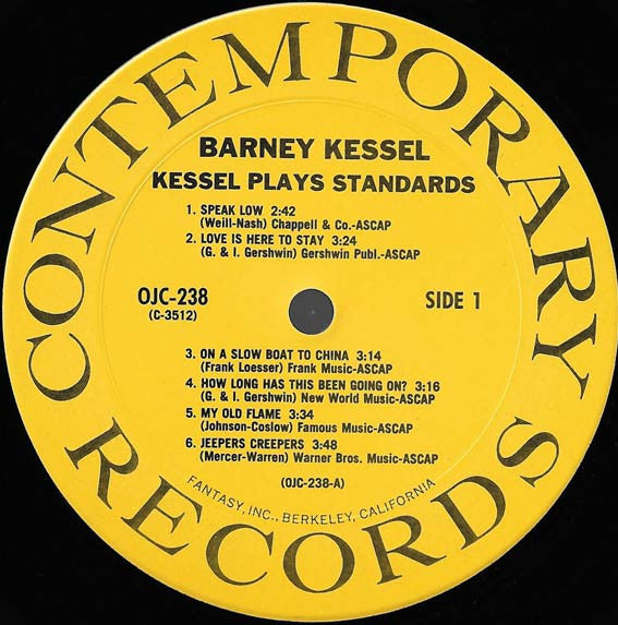 Barney Kessel ~ Kessel Plays Standards (Vinyl) - Djungel & Jazz