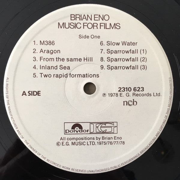 Brian Eno ~ Music For Films (Vinyl) - Djungel & Jazz