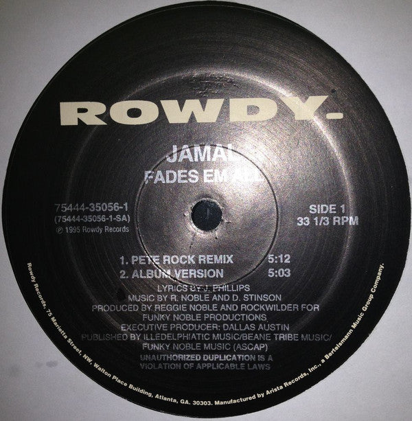 Jamal  ~ Fades Em All (Pete Rock Remix) (Vinyl) - Djungel & Jazz