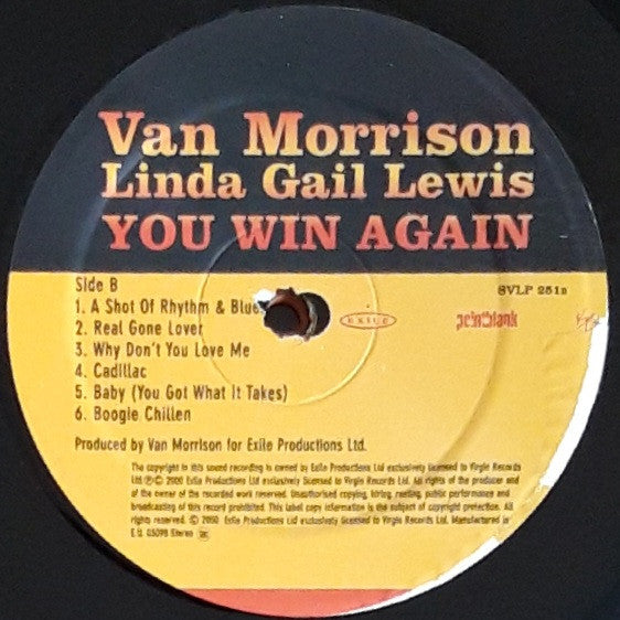 Van Morrison, Linda Gail Lewis ~ You Win Again (Vinyl) - Djungel & Jazz