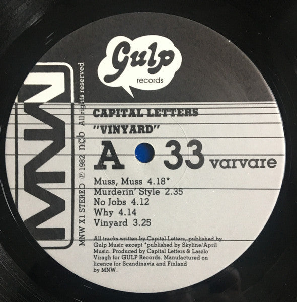 Capital Letters : Vinyard (LP, Album)