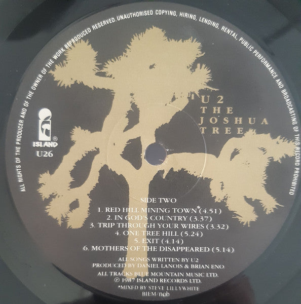 U2 : The Joshua Tree (LP, Album, Glo)