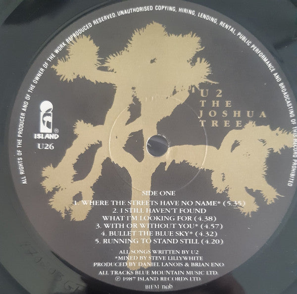 U2 : The Joshua Tree (LP, Album, Glo)