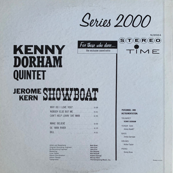 The Kenny Dorham Quintet ~ Jerome Kern Showboat (Vinyl) - Djungel & Jazz