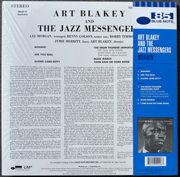 Art Blakey And The Jazz Messengers ~ Moanin' (Vinyl) - Djungel & Jazz