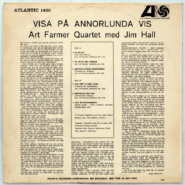 Art Farmer Quartet Med Jim Hall ~ Visa På Annorlunda Vis (Vinyl) - Djungel & Jazz