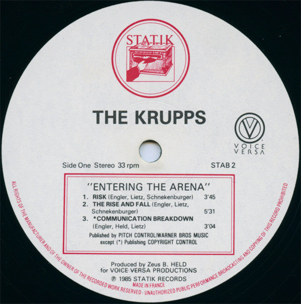 Die Krupps ~ Entering The Arena (Vinyl) - Djungel & Jazz