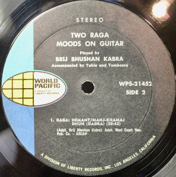 Brij Bhushan Kabra ~ Two Raga Moods On Guitar (Vinyl) - Djungel & Jazz