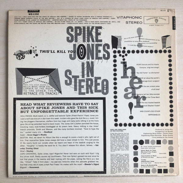 Spike Jones And His Band That Plays For Fun ~ Spike Jones In Stereo (A Spooktacular In Screaming Sound!) (Vinyl) - Djungel & Jazz