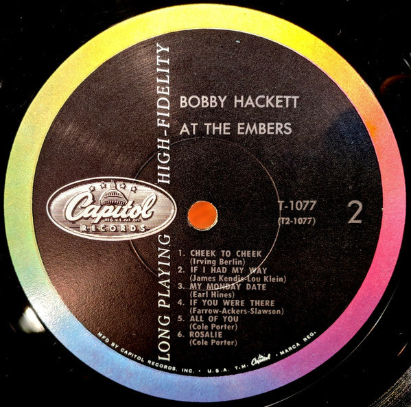 The Bobby Hackett Four ~ Bobby Hackett At The Embers (Vinyl) - Djungel & Jazz