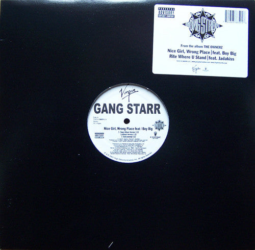 Gang Starr : Nice Girl, Wrong Place / Rite Where U Stand (12")