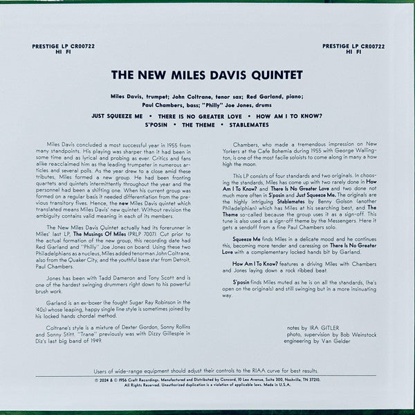 The New Miles Davis Quintet ~ Miles (Vinyl) - Djungel & Jazz