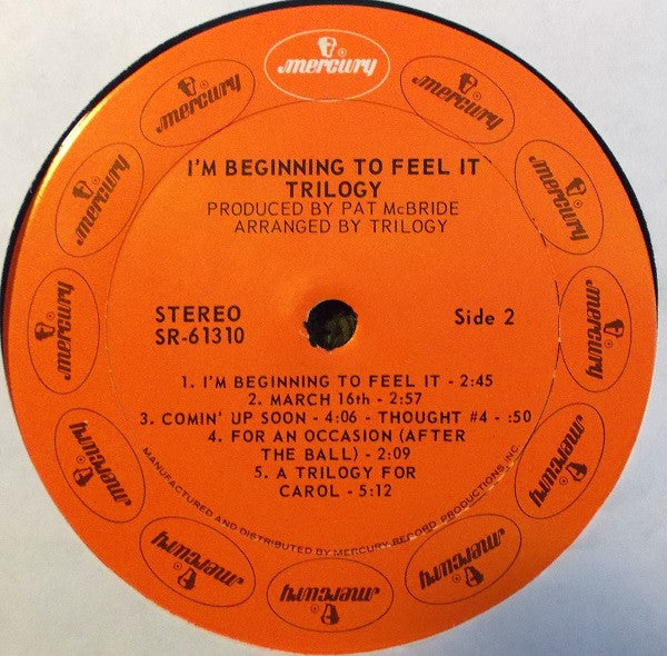 Trilogy (14) : I'm Beginning To Feel It (LP, Album)