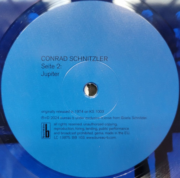 Conrad Schnitzler : Blau (LP, Album, Ltd, Num, RE, RM, Blu)