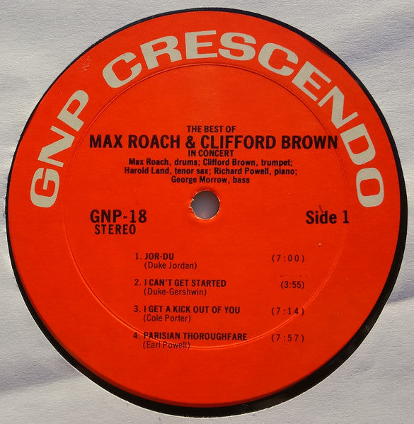 Max Roach And Clifford Brown ~ The Best Of Max Roach And Clifford Brown In Concert (Vinyl) - Djungel & Jazz