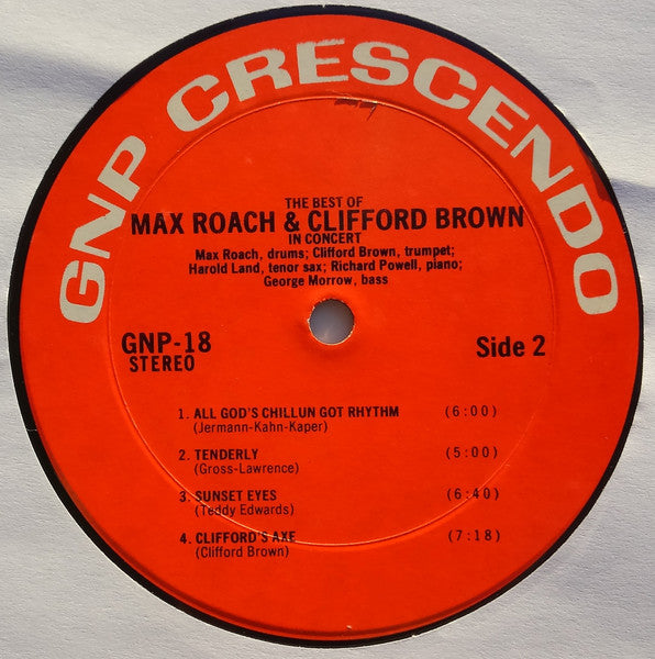 Max Roach And Clifford Brown ~ The Best Of Max Roach And Clifford Brown In Concert (Vinyl) - Djungel & Jazz