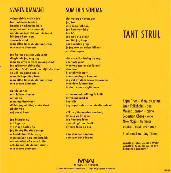 Tant Strul ~ Svarta Diamant/ Som Den Söndan (Vinyl) - Djungel & Jazz
