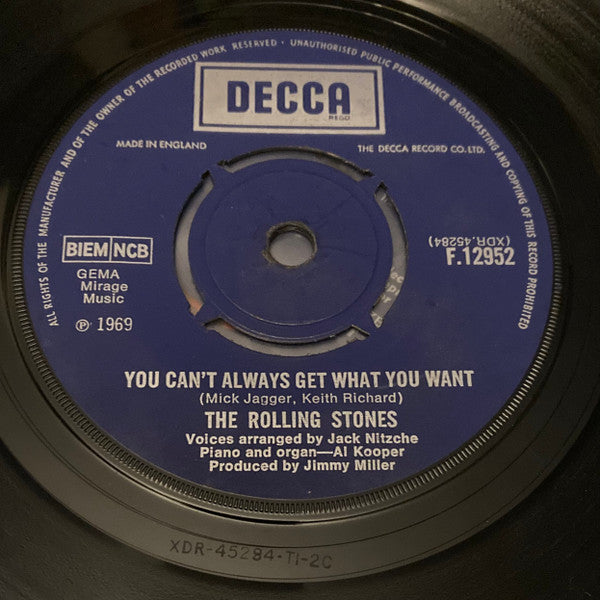 The Rolling Stones ~ Honky Tonk Women / You Can't Always Get What You Want (Vinyl) - Djungel & Jazz