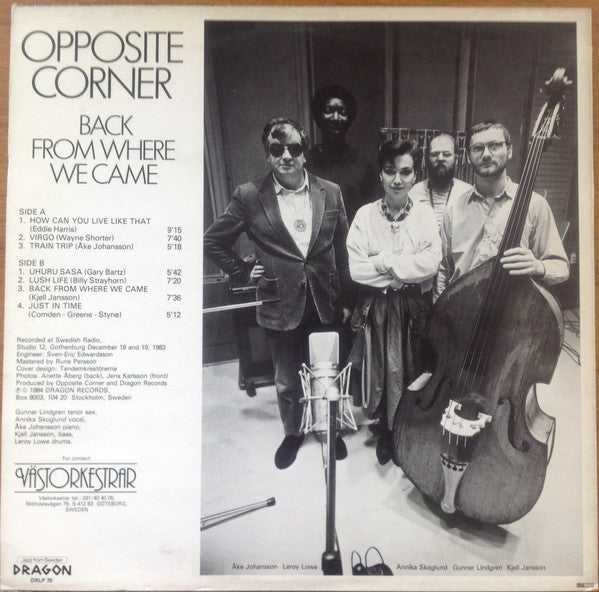 Opposite Corner ~ Back From Where We Came (Vinyl) - Djungel & Jazz