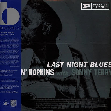 Lightnin' Hopkins With Sonny Terry ~ Last Night Blues (Vinyl) - Djungel & Jazz