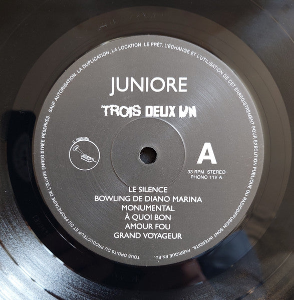 Juniore ~ Trois Deux Un (Vinyl) - Djungel & Jazz