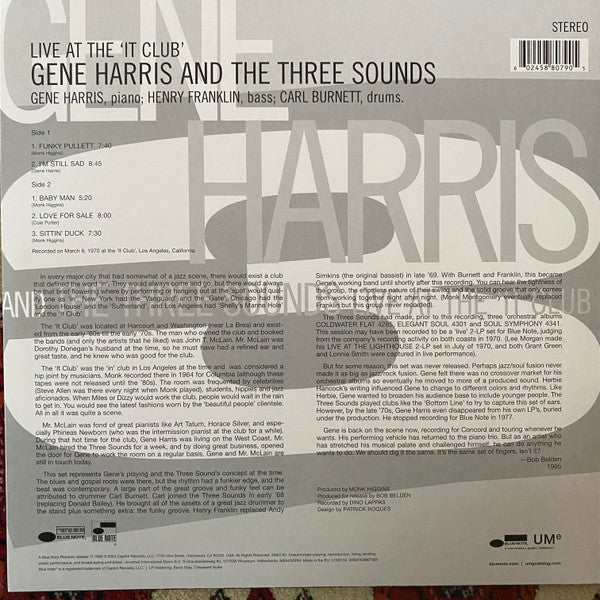 Gene Harris And The Three Sounds ~ Live At The 'It Club' (Vinyl) - Djungel & Jazz