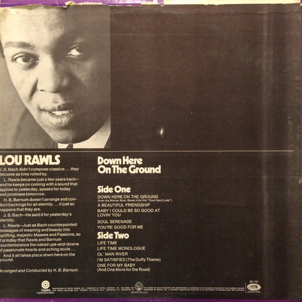 Lou Rawls : Down Here On The Ground (LP, Album, RE)