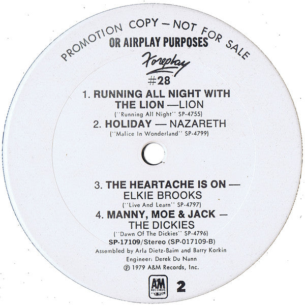 Various ~ Foreplay #28: A&M's Pre-Release Sampler (Vinyl) - Djungel & Jazz