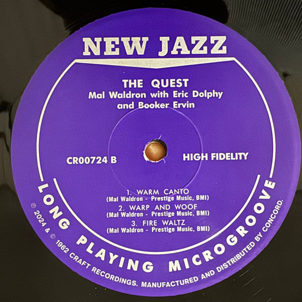 Mal Waldron With Eric Dolphy And Booker Ervin ~ The Quest (Vinyl) - Djungel & Jazz