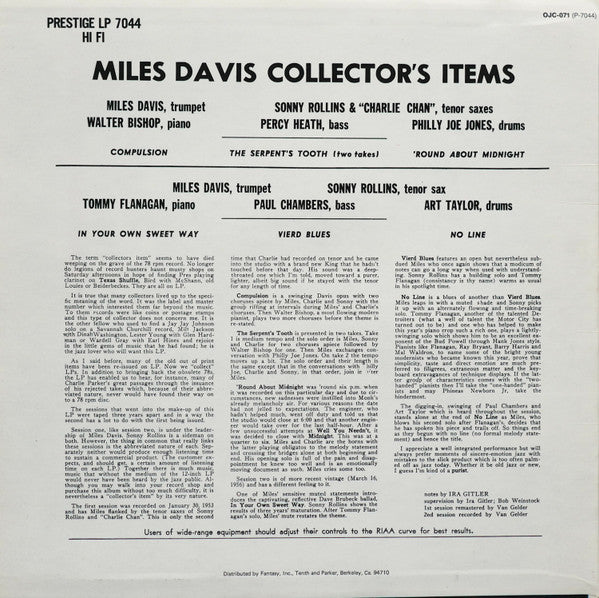 Miles Davis ~ Collectors' Items (Vinyl) - Djungel & Jazz
