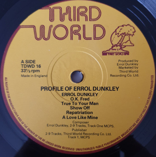 Errol Dunkley : Profile Of Errol Dunkley (LP, Album)