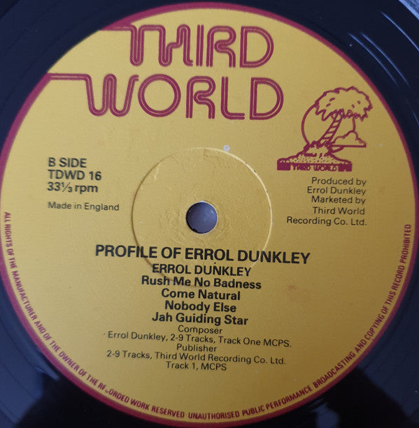 Errol Dunkley : Profile Of Errol Dunkley (LP, Album)