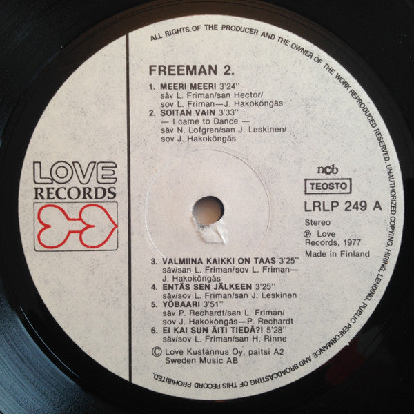 Freeman  ~ Freeman 2. (Vinyl) - Djungel & Jazz