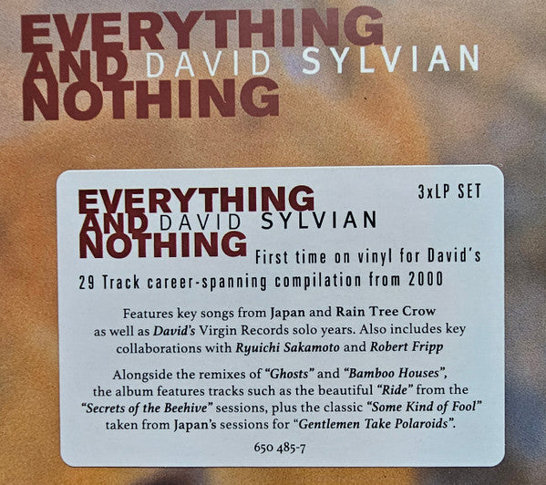 David Sylvian ~ Everything And Nothing (Vinyl) - Djungel & Jazz