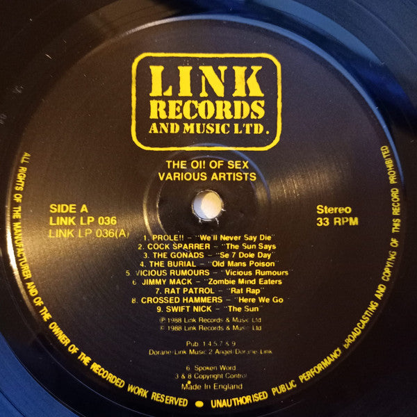 Various ~ The Oi! Of Sex (Vinyl) - Djungel & Jazz