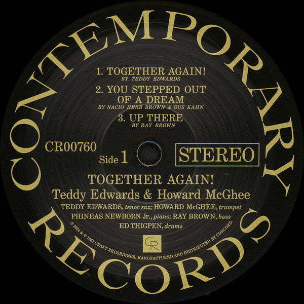 Teddy Edwards / Howard McGhee ~ Together Again! (Vinyl) - Djungel & Jazz