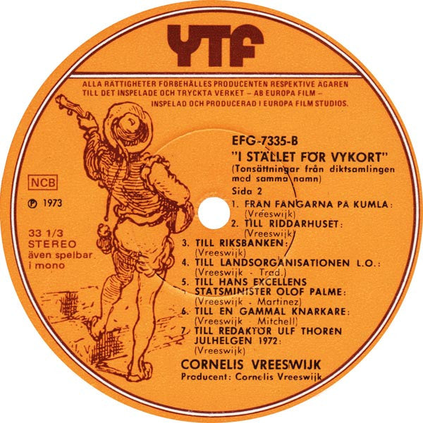 Cornelis Vreeswijk ~ I Stället För Vykort (Vinyl) - Djungel & Jazz