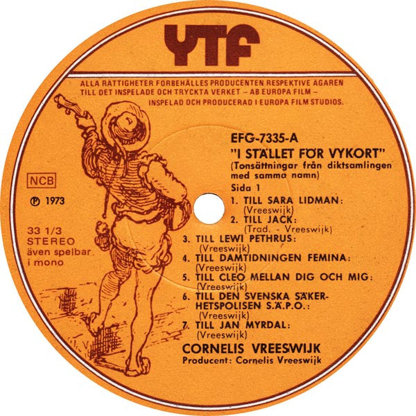 Cornelis Vreeswijk ~ I Stället För Vykort (Vinyl) - Djungel & Jazz