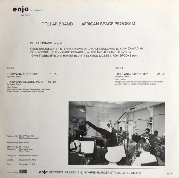 Dollar Brand : African Space Program (LP, Album, RE)